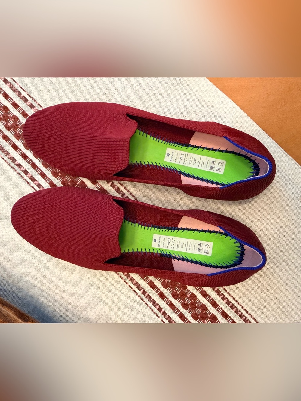 Rothy’s Red Knit Loafers Size 10.5 Sustainable Flats
